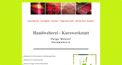 Desktop Screenshot of handweberei-kurswerkstatt.de